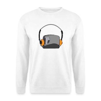 Cooler tragbarer Kassetten-Audio-Player - Unisex Pullover - Weiß - Vorne