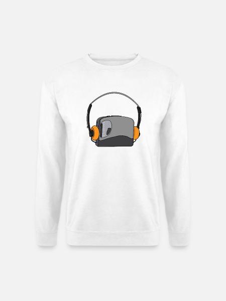 Cool Portable Cassette Audio Player - Unisex Sweatshirt - white