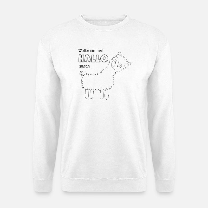 Kleiner Alpaka-Gruß - Unisex Pullover - Weiß