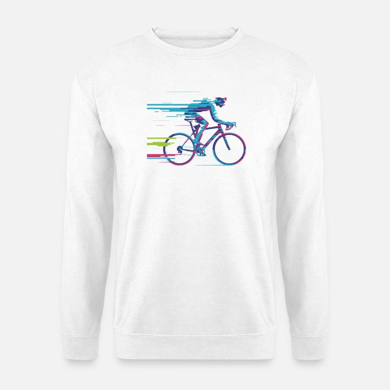 Evolve Your Ride – Glitch Cycling Concept - Unisex Pullover - Weiß
