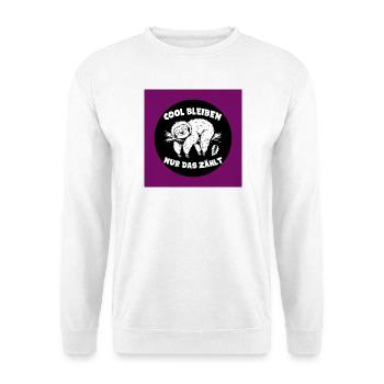 Cool bleiben immer mit der Ruhe lustiges Faultier - Unisex Pullover - Weiß - Vorne