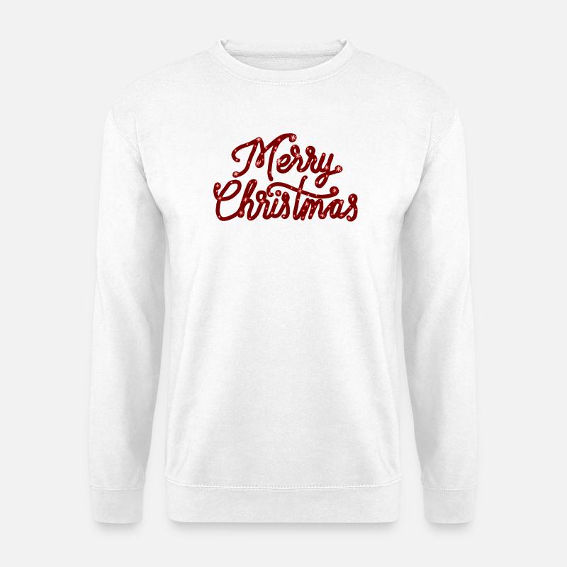 Merry Christmas rot - Unisex Pullover - Weiß