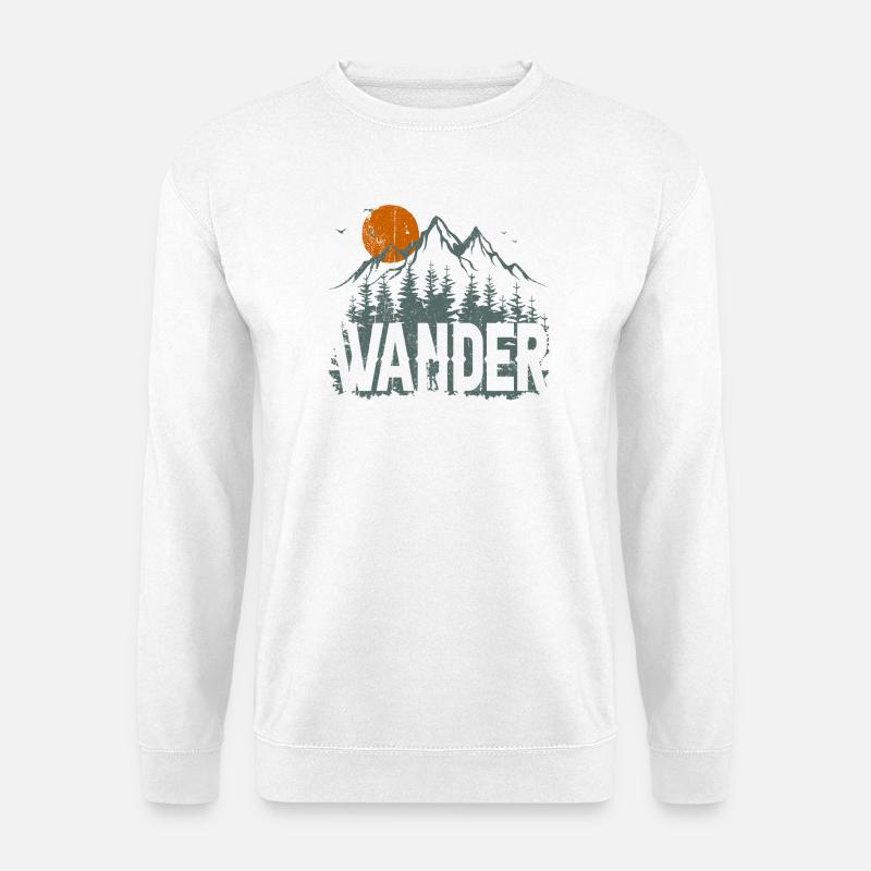 Entdecker-Design für Bergwildnis - Unisex Pullover - Weiß