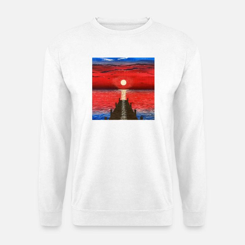Sonnenuntergang - Unisex Pullover - Weiß