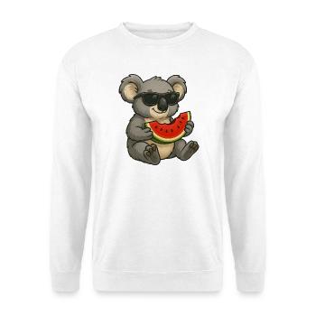 Süßer Koala mit Wassermelone Sommer Cartoon - Unisex Pullover - Weiß - Vorne