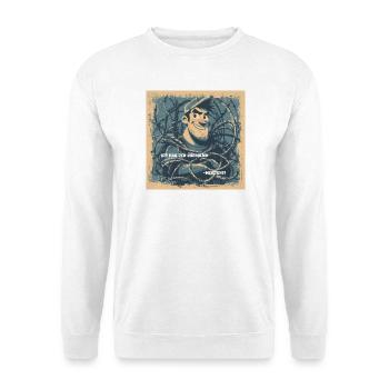 Morgens unter Hochspannung - Unisex Pullover - Weiß - Vorne - Alina (178cm) & Michal (187cm)