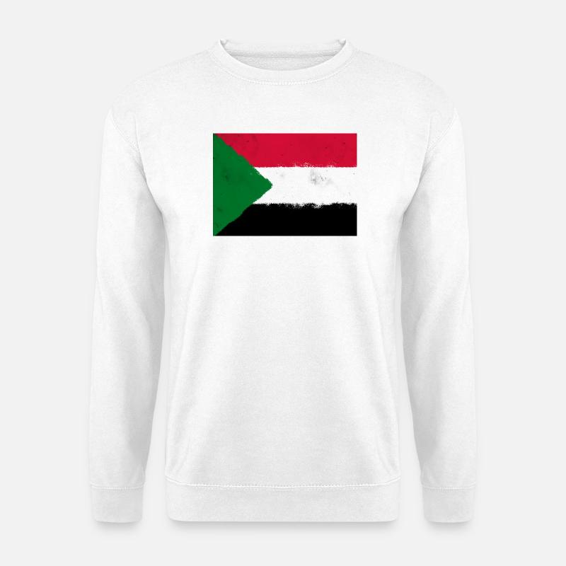 Flagge des Sudan - Unisex Pullover - Weiß