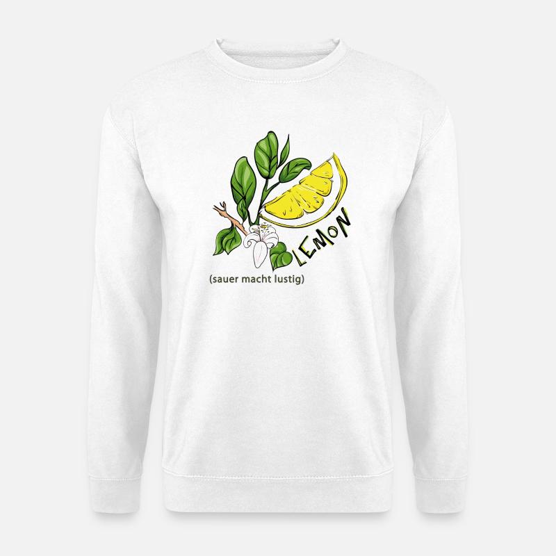 Zitrone - Unisex Pullover - Weiß