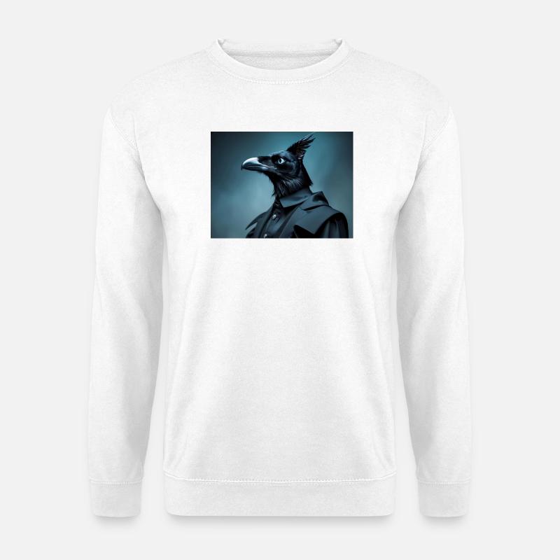 Mystischer Adler Porträt Design - Unisex Pullover - Weiß
