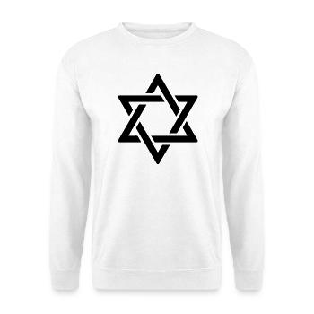 Star of David in Black - Unisex Sweatshirt - white - Front