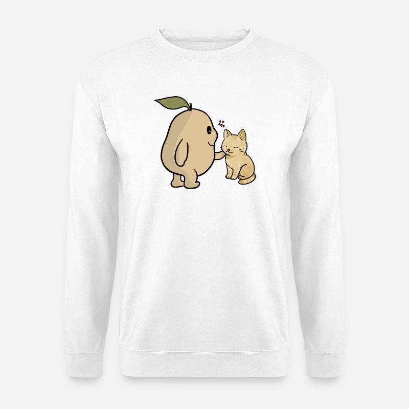 Tama und Katze - Unisex Pullover - Weiß