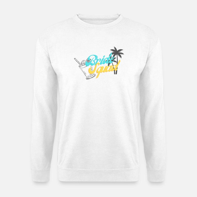 Braut Squad Tropischer Sonnenuntergang Design - Unisex Pullover - Weiß
