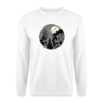 Heilige Nachtwaldszene - Unisex Pullover - Weiß - Vorne