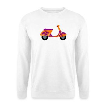 Roller Palmen Italien Urlaub Sommer Mofa Fun Fan - Unisex Pullover - Weiß - Vorne