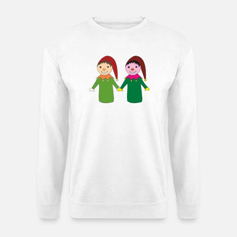 Fröhliche kasperl freunde - Unisex Pullover - Weiß