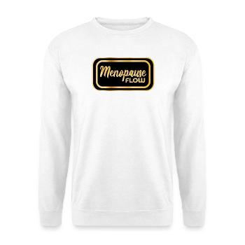 MENOPAUSE WECHSELJAHRE FRAUEN - Unisex Pullover - Weiß - Vorne - Alina (178cm) & Michal (187cm)