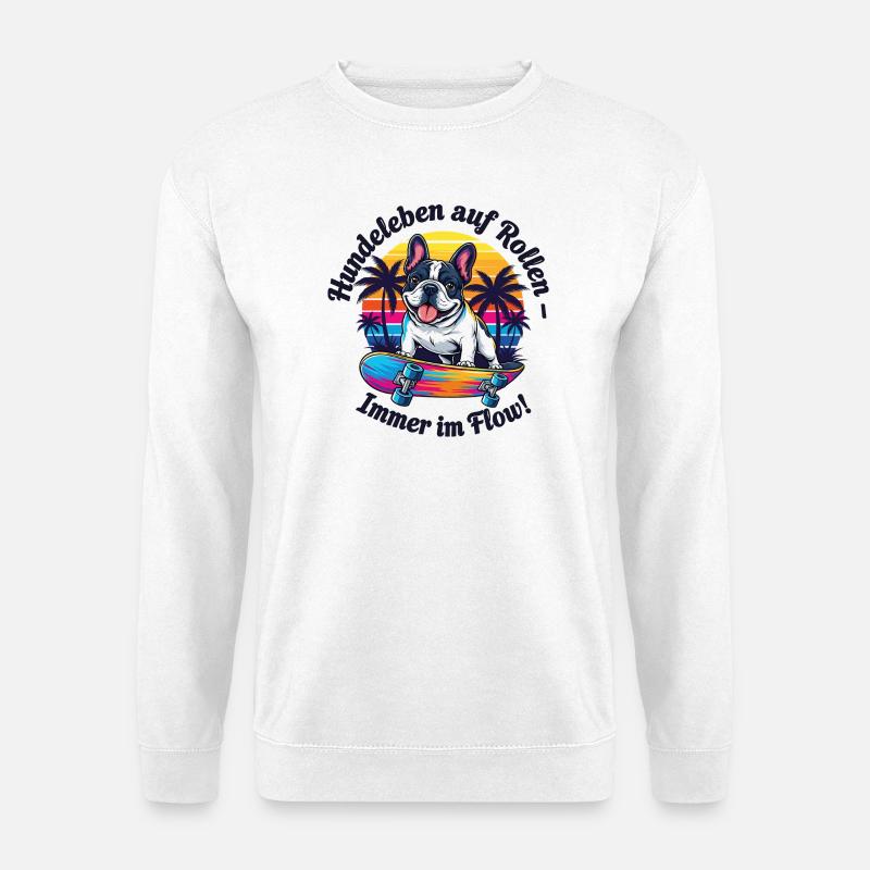 Hunde im Flow - Unisex Pullover - Weiß