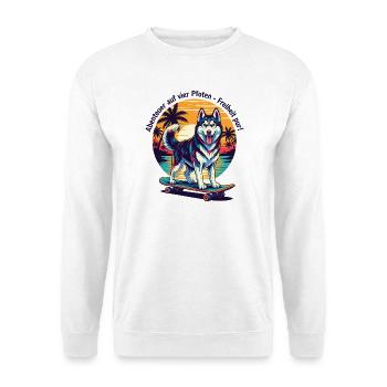 Husky adventure on four paws - Unisex Sweatshirt - white - Front