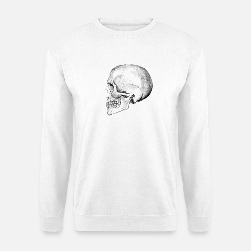 Schädel - Unisex Pullover - Weiß