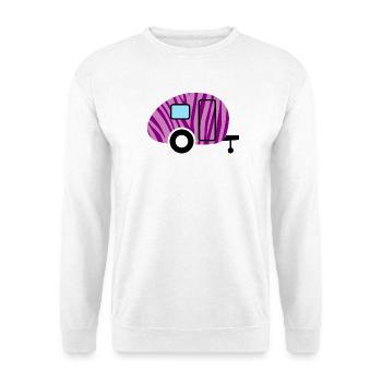 Caravan Caravan Zebra Camping Camper Pattern Fan - Unisex Sweatshirt - white - Front