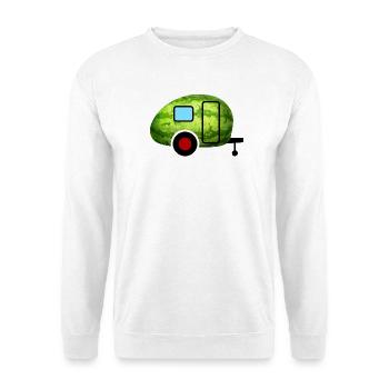 Caravan Melone Wohnwagen Wohnmobil Camping Fan - Unisex Pullover - Weiß - Vorne