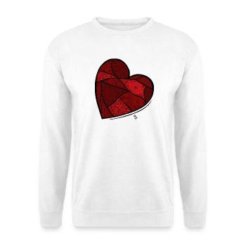 gebrochenes Herz - Unisex Pullover - Weiß - Vorne