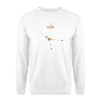 Signe du zodiaque Cancer Constellation d’étoiles Tons dorés - Sweat-shirt Unisexe - blanc - Devant