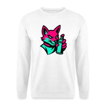 Graffiti Fuchs - Unisex Pullover - Weiß - Vorne