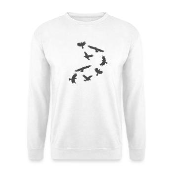 rabenschwarm, vögel - Unisex Pullover - Weiß - Vorne