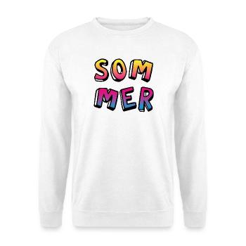 Sommer farbenfroh Comicstyle Farbverlauf Fun Camp - Unisex Pullover - Weiß - Vorne
