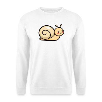Schnecke - Unisex Pullover - Weiß - Vorne