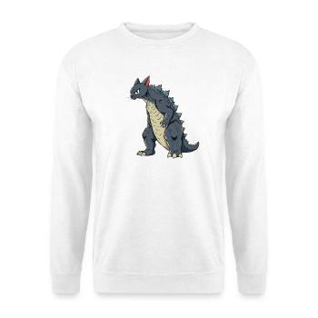 Chat comme lézard - Sweat-shirt Unisexe - blanc - Devant