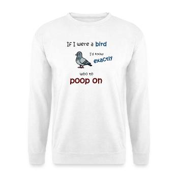 Mode oiseau activé - Sweat-shirt Unisexe - blanc - Devant