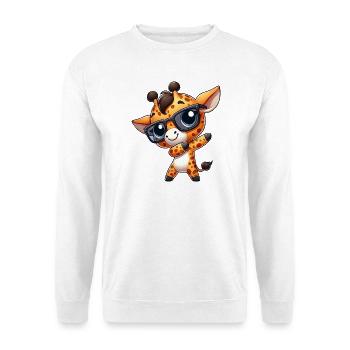 Cute Giraffe Dab Dabbing Cartoon Safari Nerd - Unisex Sweatshirt - white - Front