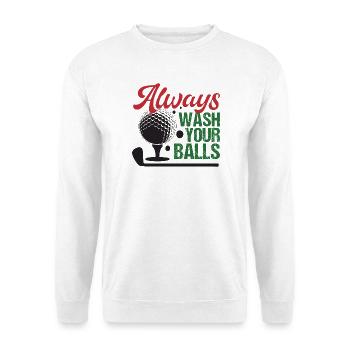 Golf - Lavez toujours vos balles - Sweat-shirt Unisexe - blanc - Devant