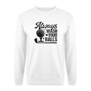 Golf - Lavez toujours vos balles - Sweat-shirt Unisexe - blanc - Devant