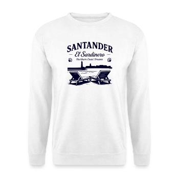 Santander El Sardinero Strand - Traum an der Nordküste - Unisex Pullover - Weiß - Vorne