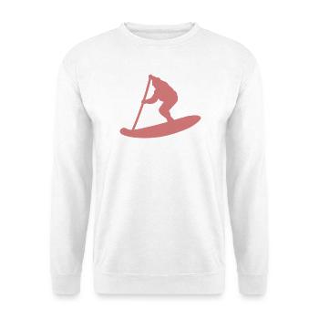 Silhouette minimaliste du Stand Up Paddle - Sweat-shirt Unisexe - blanc - Devant