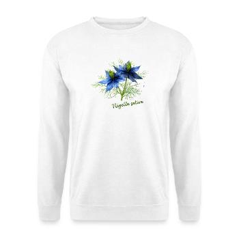 Nigella sativa - botanische Illustration - Unisex Pullover - Weiß - Vorne