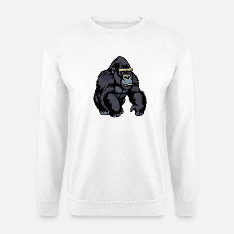 Gorilla - Unisex Pullover - Weiß
