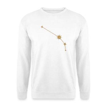 Stern Konstellation Widder Sternzeichen Sternzeichen Golden - Unisex Pullover - Weiß - Vorne