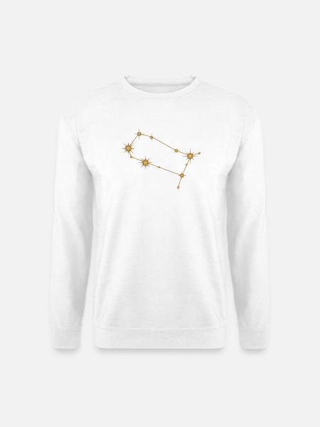 Sternbild Zwillinge Sternzeichen Sternzeichen Golden - Unisex Pullover - Weiß