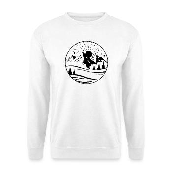 Montagnes - Sweat-shirt Unisexe - blanc - Devant