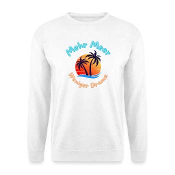 Tropischer Sonnenuntergang mit Palmen - Unisex Pullover - Weiß - Vorne