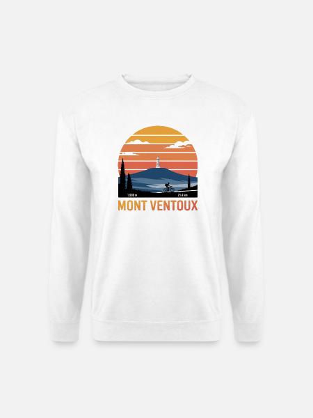 Mont Ventoux Ikonischer Radfahr-Print - Unisex Pullover - Weiß