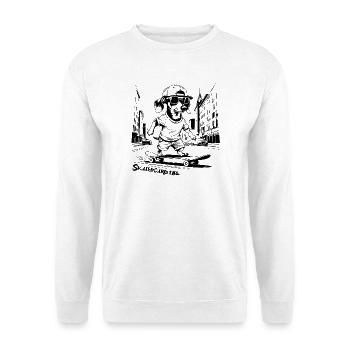 Planche à roulettes, Planche à roulettes - Sweat-shirt Unisexe - blanc - Devant