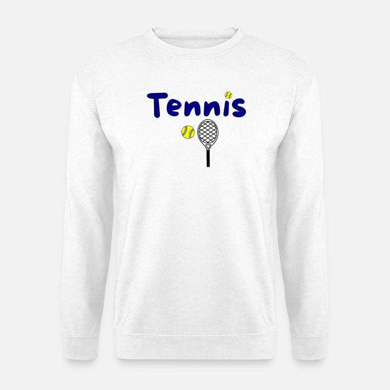 Conception de tennis avec balle et raquette - Sweat-shirt Unisexe - blanc