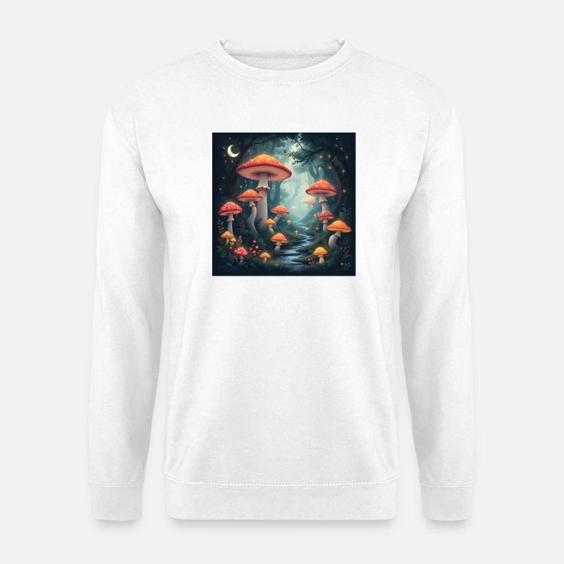 Mushroom Forest - Unisex Pullover - Weiß