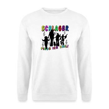 Schlager Party , Schlager Music , Schlager Geil .. - Sweat-shirt Unisexe - blanc - Devant