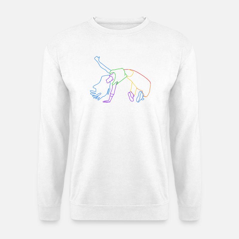 Color line acrobat in motion - Unisex Sweatshirt - white
